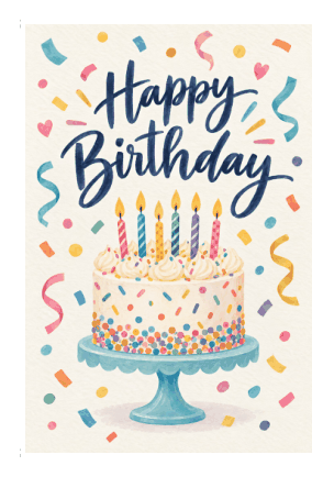 Preview of Birthday Greeting Card Design Printable
