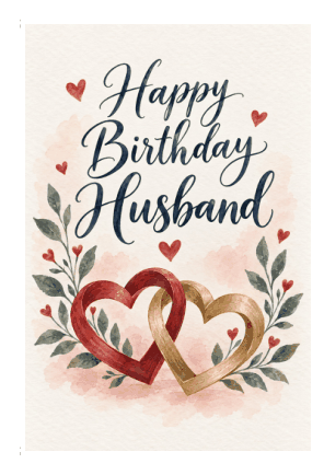 Preview of Happy Birthday Card for Husband