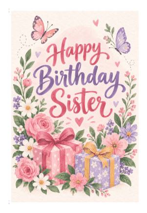 Preview of Happy Birthday Card for Sister